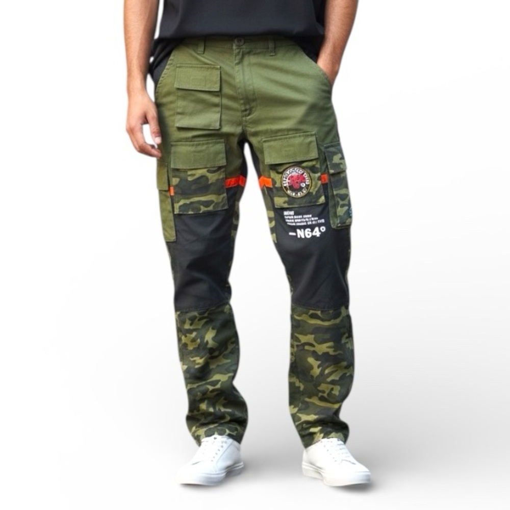 Five Star Green and Black Camouflage Cargo Pants